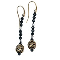 No brand Black garnet earrings